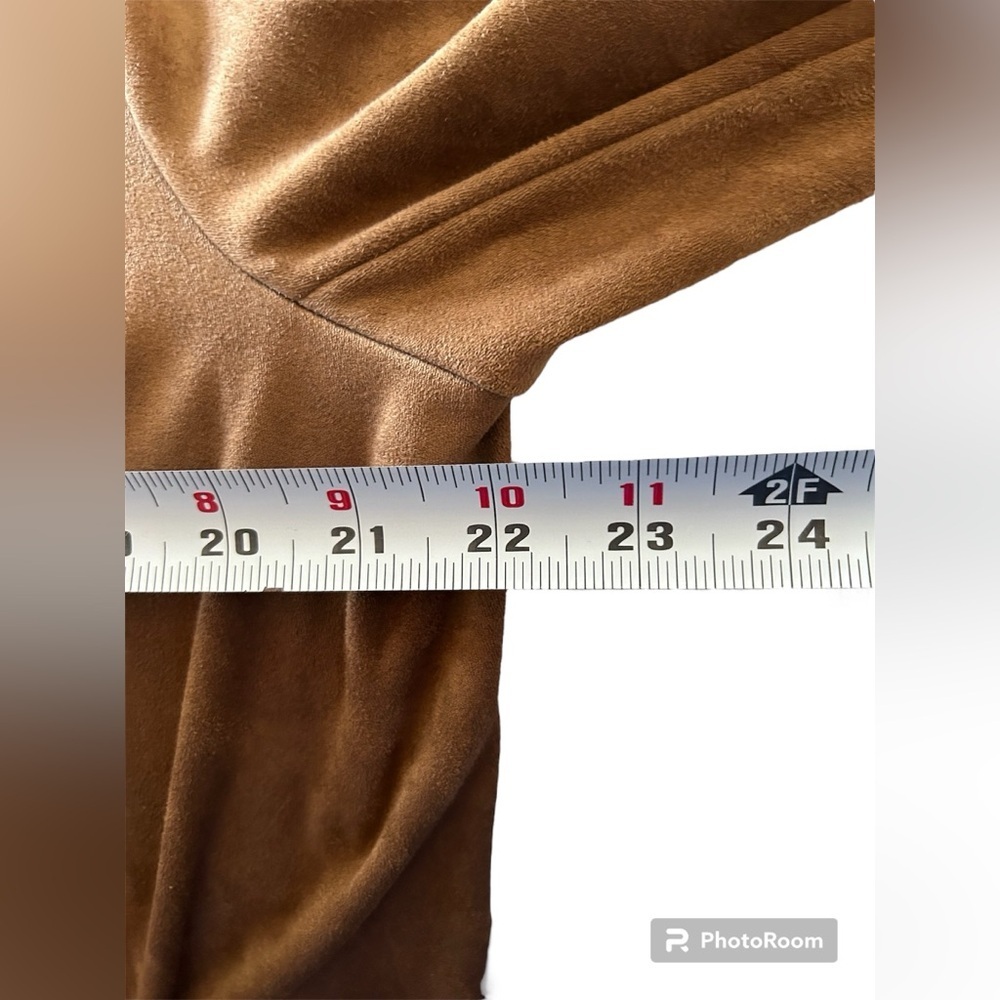 Like New J. Jill Faux Brown Suede Blazer, 2X - Picture 9 of 10